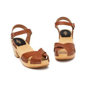 Swedish Hasbeens Mirja Sandal in Cognac * LIKE NEW * Sz 36/6